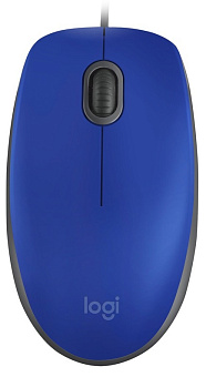 Мышь проводная Logitech M110 Silent USB Blue