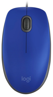 Мышь проводная Logitech M110 Silent USB Blue