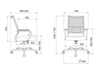 Кресло Бюрократ CH Balance черный Elastic-102 TW-11 сетка/ткань крестов. металл черный