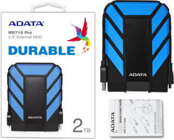 Внешний жесткий диск .2Tb ADATA HD710 Pro 2.5" USB3.1 синий