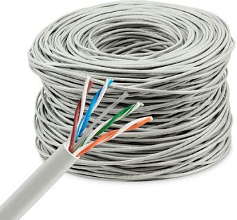 Кабель витая пара внутренний 4 пары UTP кат.5e (305м) Buro solid CCA