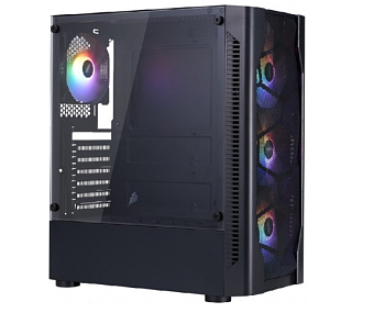 Корпус 1STPLAYER D4-BK-4F1 FRGB ATX чёрный
