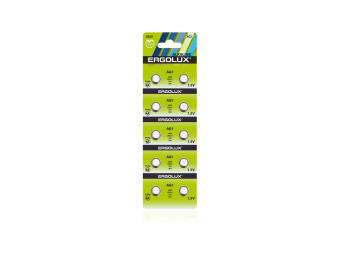 Элемент питания LR60 | LR621 | 164 | 364, 10шт, Ergolux AG1-BP10