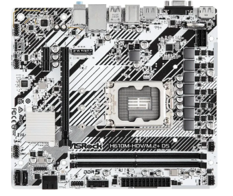 Материнская плата Socket-1700 ASRock H610M-HDV/M.2+ D5 (H610) 2*DDR5 M.2 HDMI DP VGA mATX