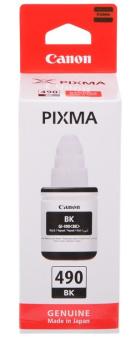 Картридж струйный Canon GI-490BK для Canon Pixma G1400/2400/3400, черный