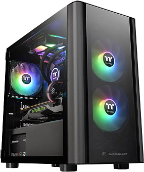 Корпус Thermaltake V150 TG (MiniTower, 1*USB3.0, 2*USB2.0, Tempered Glass, mATX, без БП) Black