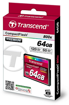 Карта памяти CF .64Gb Transcend Compact Flash 800x