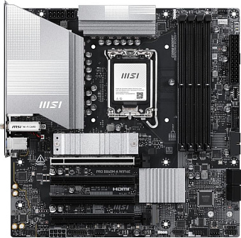 Материнская плата Socket-1851 MSI PRO B860M-A WIFI6E (B860) 4*DDR5 HDMI DP mATX