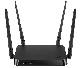 Wi-Fi роутер D-Link DIR-822 AC1200 2.4 ГГц 100 Мбит/с, черный