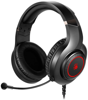 Наушники проводные A4Tech Bloody G220S(микрофон, 20 Гц - 20 кГц, 100 дБ, круговая подсветка, 2м, USB
