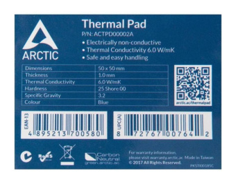 Термопрокладка Arctic Thermal pad   50x50 mm, t:0.5 - 1шт.