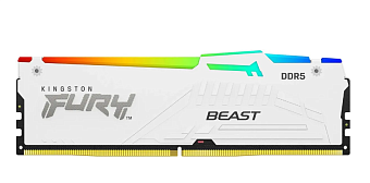 Модуль памяти DDR5 32Gb 5200MHz Kingston Fury Beast White RGB