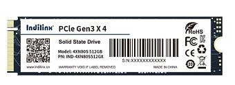 Накопитель SSD M.2 .512Gb Indilinx 4XN80S (PCI-E 3.0 x4, 2300/1500 Мбайт/сек)