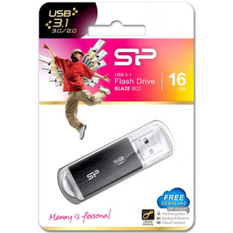 Флешка 16Gb Silicon Power Blaze B02 USB 3.1 Black