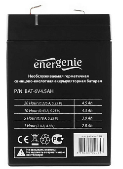 Аккумулятор для ИБП .6V,  4.5Ah, Energenie BAT-6V4.5AH