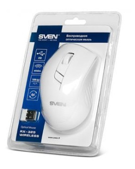 Мышь беспроводная Sven RX-325 Wireless Optical USB белый