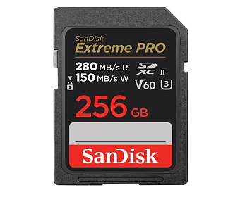 Карта памяти SD 256Gb SanDisk SDXC Class 10 V60 UHS-II U3 Extreme Pro 280/100MB/s