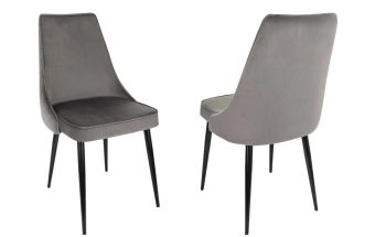 Кресло Бюрократ CH-K4_2 комплект 2шт т.серый Holland 18 металл черный на ножках