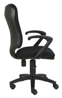 Кресло Бюрократ CH-540AXSN (ткань, пружинно-винтовой мех. качания, крест. пластик, до 120 кг) Черный