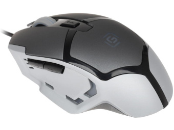 Мышь проводная Оклик 915G HELLWISH V2 черный/серый
