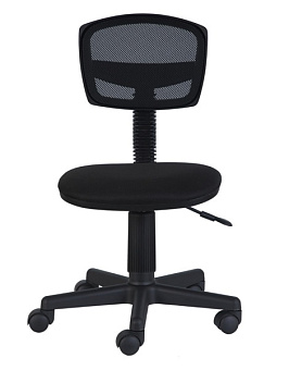 Кресло Бюрократ CH-299NX (сетка/ткань, без мех. качания, крест. пластик, до 100 кг) Черный
