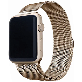 Ремешок Gurdini Milanese Loop Apple Watch 38/40/41mm Champagne Gold
