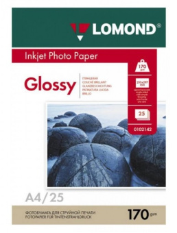 Бумага Lomond [A4] глянцевая, 170гр/м2, 50л