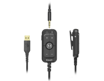 Наушники проводные A4Tech Bloody M590i (микрофон, 20-20 000 Гц, 105дБ,  7.1, 3.5 мм, USB) черный/синий