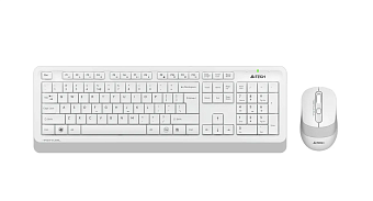 Комплект беспроводной (клавиатура+мышь) A4Tech Fstyler FG1010S Wireless белый/серый