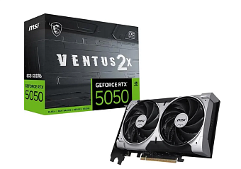 Видеокарта .8Gb MSI RTX 5050 8G VENTUS 2X OC (RTX5050) GDDR6 128-bit HDMI DP