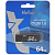 Флешка .64Gb Netac U351 USB3.0 с колпачком, металлическая, чёрный