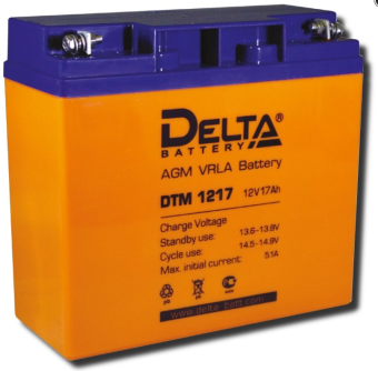Аккумулятор для ИБП 12V, 17.0Ah, DTM 1217