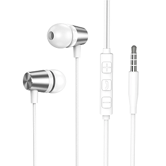 Наушники проводные Deppa Stereo Alum Mini Silver