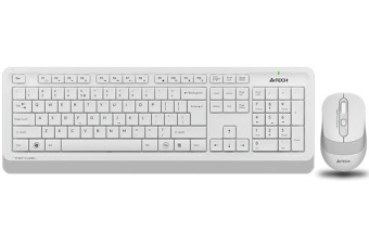 Комплект беспроводной (клавиатура+мышь) A4Tech Fstyler FG1010 Wireless белый/серый