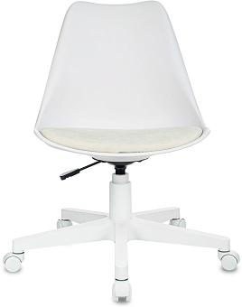 Кресло Бюрократ CH-W333 (ткань, без мех. качания, крест. пластик, до 100 кг) Молочный