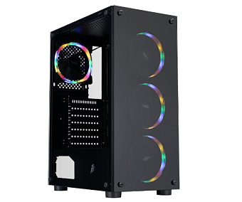 Корпус 1STPLAYER FIRE DANCING V3-B FRGB ATX чёрный