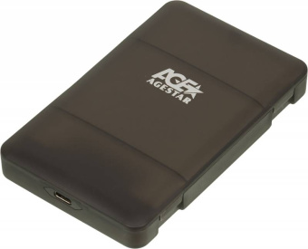 Внешний контейнер USB3.0 -> SATA 2.5", AgeStar 31UBCP3C, пластик, чёрный