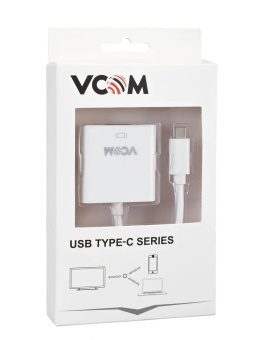 Кабель-переходник USB-C (m)  --  VGA (f), VCOM CU421 0.15m