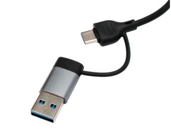 Разветвитель Gembird UHB-C204, USB3.0, 3xUSB2.0, OTG, кабель Type-C+USB 10 см, алюминий
