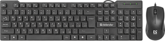 Комплект проводной (клавиатура+мышь) Defender York C-777 Black