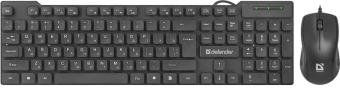 Комплект проводной (клавиатура+мышь) Defender York C-777 Black
