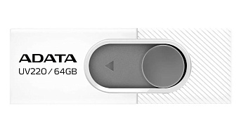 Флешка 64Gb ADATA [UV220]  USB белый/серый