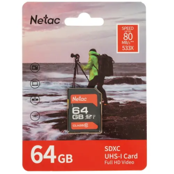 Карта памяти SD .64Gb Netac P600 SDHC Class 10