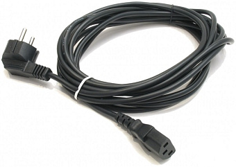 Кабель питания 220V  5.0м, Schuko- C13, 10А, VDE, Cablexpert черный
