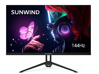 Монитор 27" SunWind SUN-M27BA108 (VA 2560x1440 3ms 144Hz HDMI DP) Black