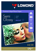 Бумага Lomond [A4] полуглянцевая, 170гр/м2, 20л