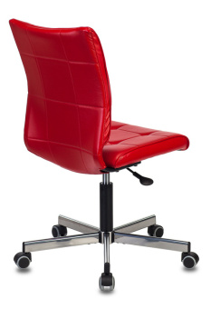 Кресло Бюрократ CH-330M (эко.кожа, без мех. качания, крест. металл, до 120 кг) Красный