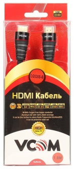Кабель соединительный HDMI (m) < - > HDMI (m)  1.8м, ver 2.0, VCOM