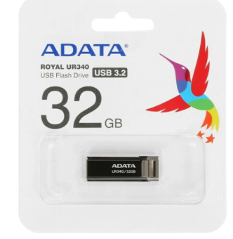 Флешка 32Gb ADATA UR340, USB 3.2 Gen1, черный