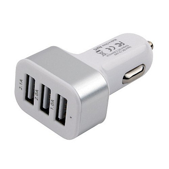 Автомобильное зарядное устройство Cablexpert (3*USB, 1A/2A/2.1A)